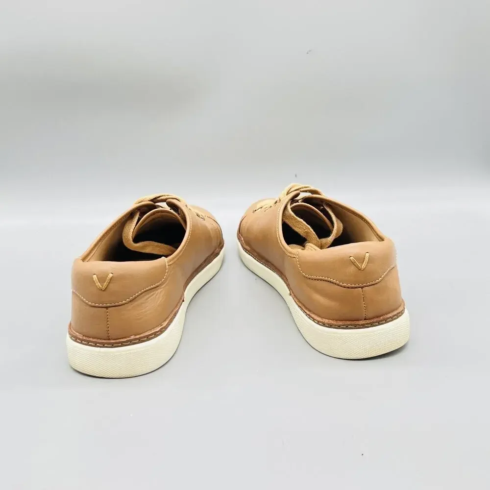 Vionic Shoes Womens 9 Brown Leather Leah Lace Up Walking Sneakers Comfort Casual